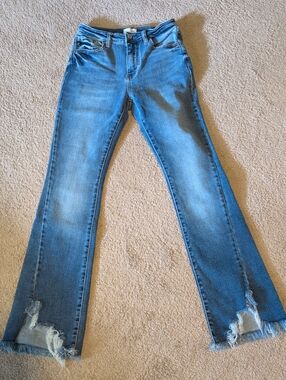 KanCan Light Blue Distressed Flare Jeans